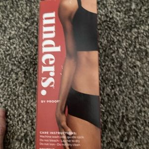 New Unders Period Proof Underwear Briefs/ Med/large/ black/ regular absorbency
